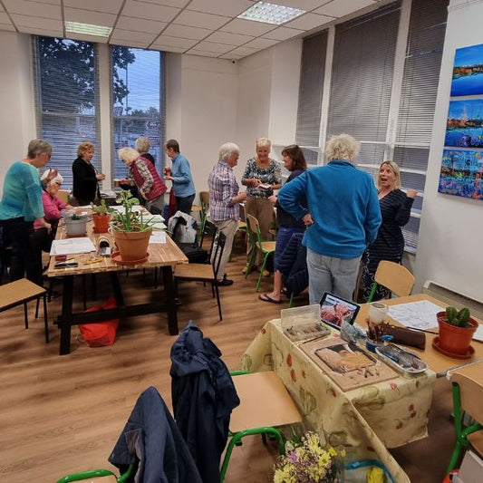 Members of the Spey Art Group in Spey Bank Studio