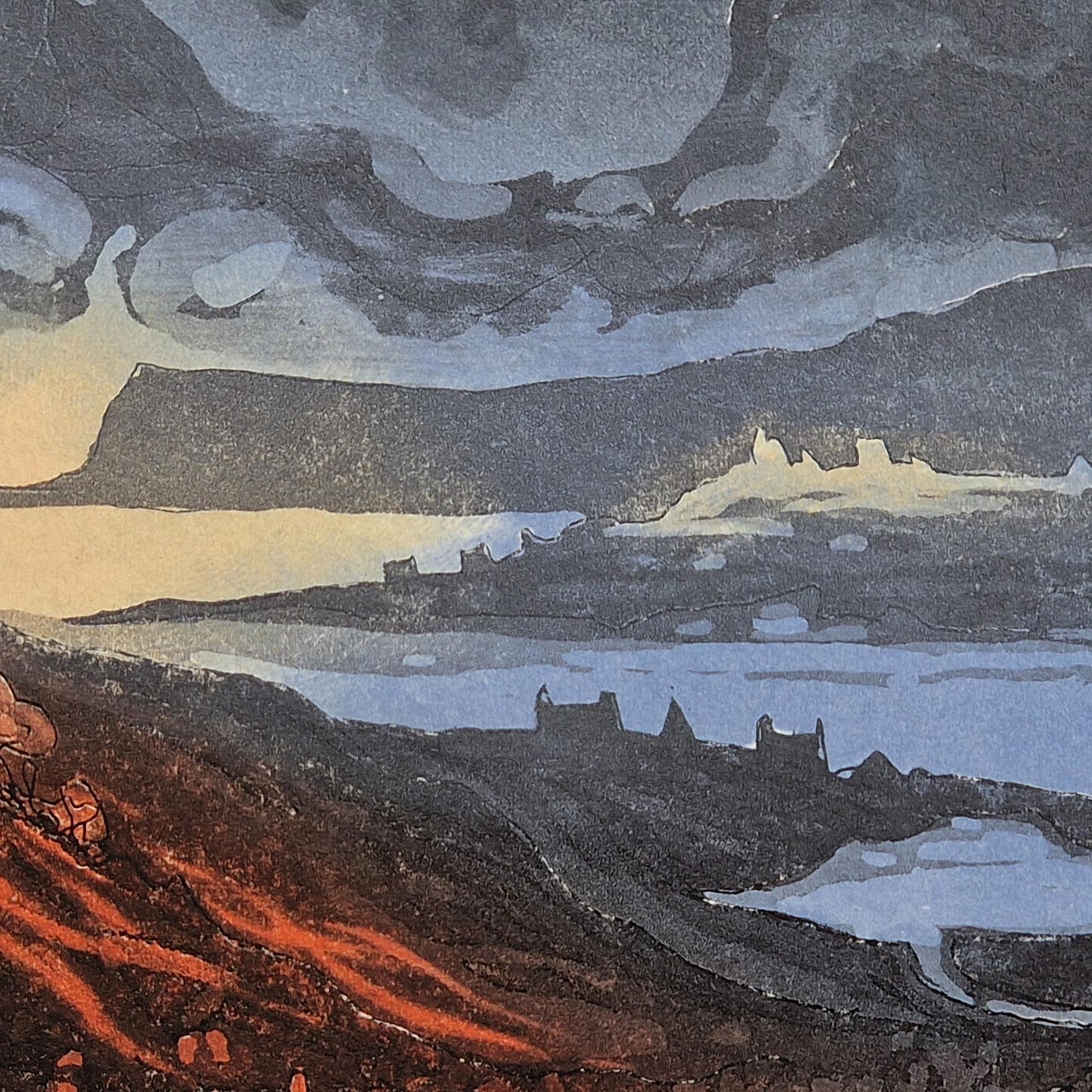 Biel Sunset 9/50 | Aquatint Etching