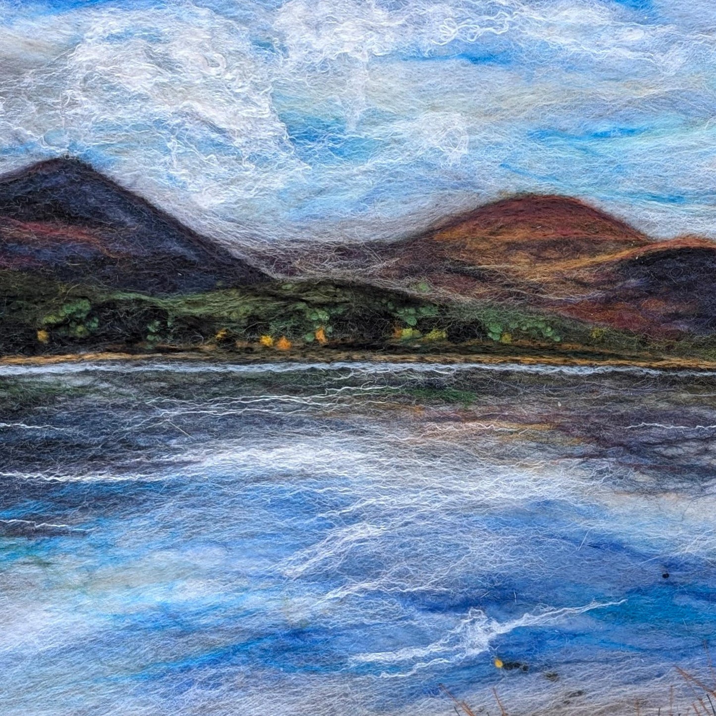 Faileas air an Loc (Reflection in the Loch) | Felted landscape