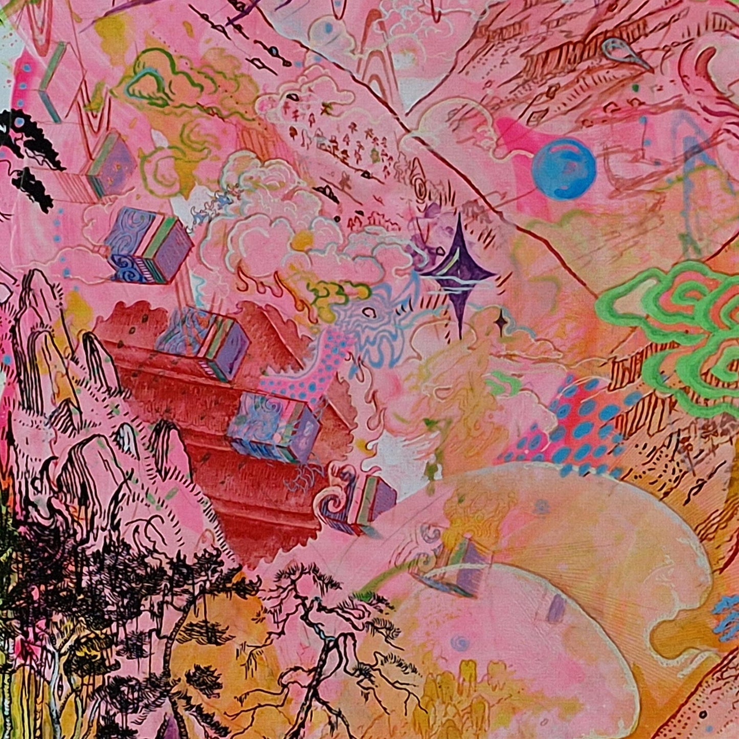 Glen Silly Sausage | Acrylic, Ink, Glitter, Varnish on Canvas