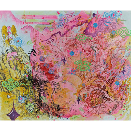 Glen Silly Sausage | Acrylic, Ink, Glitter, Varnish on Canvas