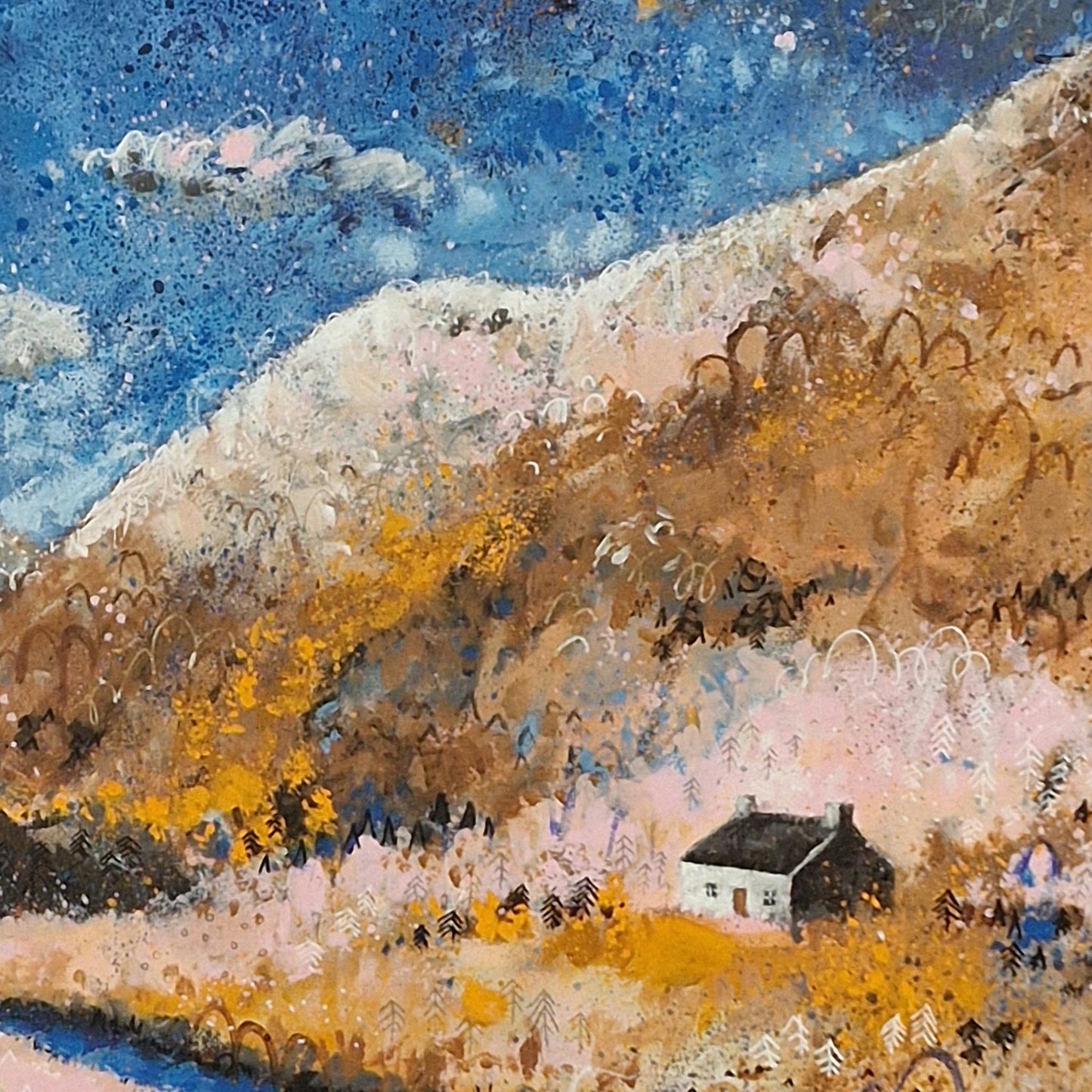 Off to Happy Place For a Few Weeks, Taking 5 Books, Cosy Socks & Dad's Whisky! See You Soon x | Acrylic & Crayon