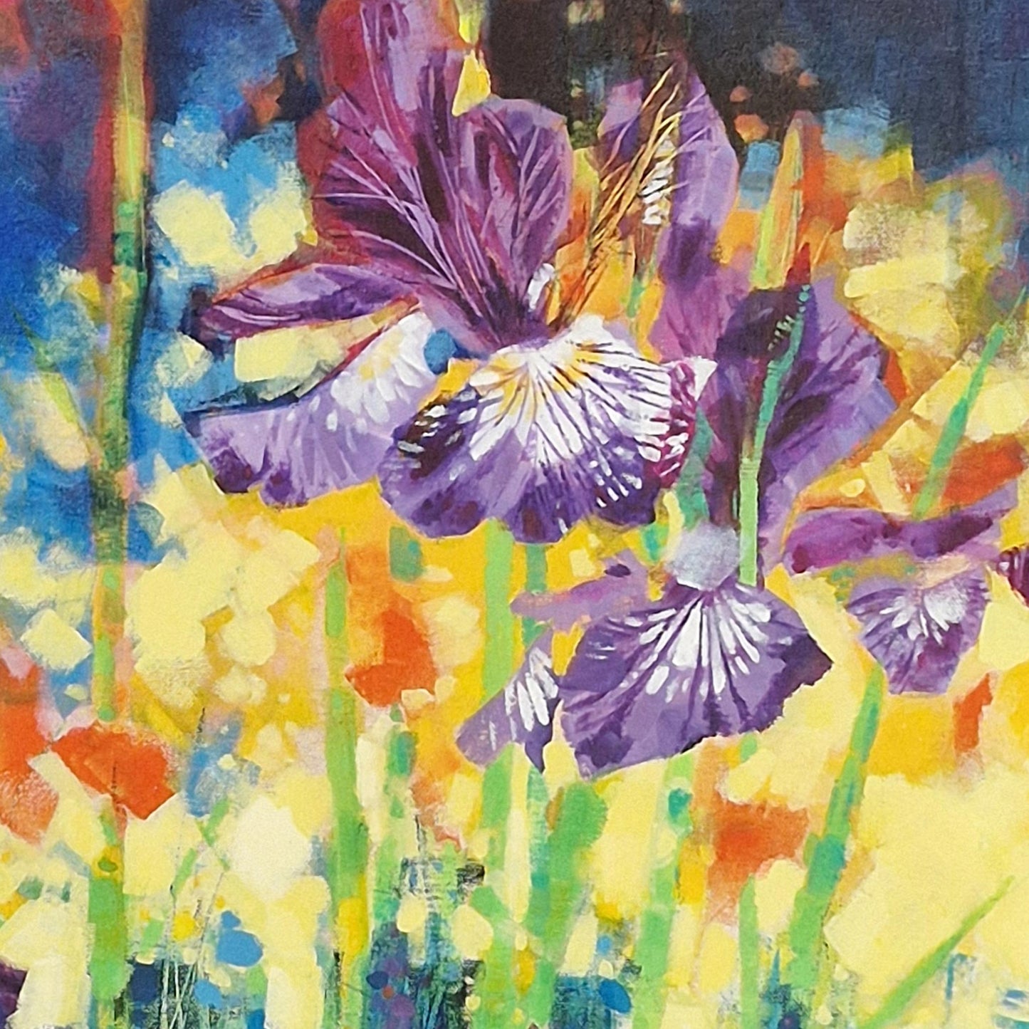 Irises in the Artist's Garden | Acrylic