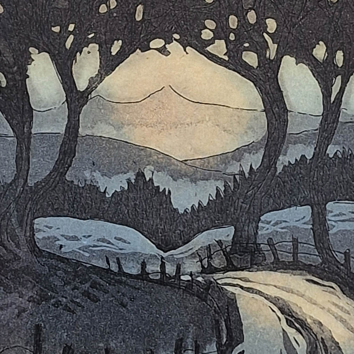 Quiet Track 41/50 | Aquatint Etching