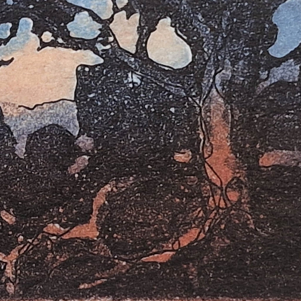 Red Tree 7/25 | Aquatint Etching
