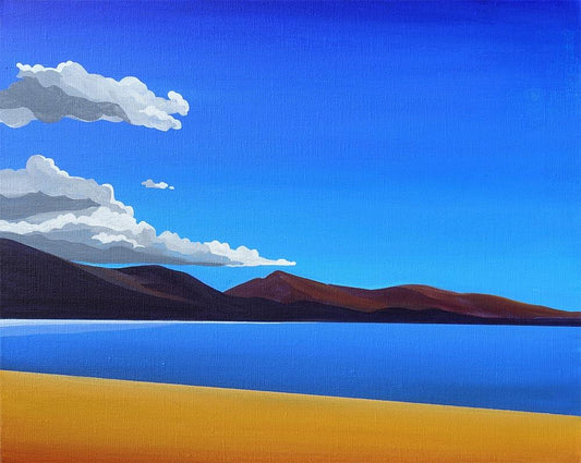 Slice of Orange Loch Morlich Metal Print by Angus Grant Art