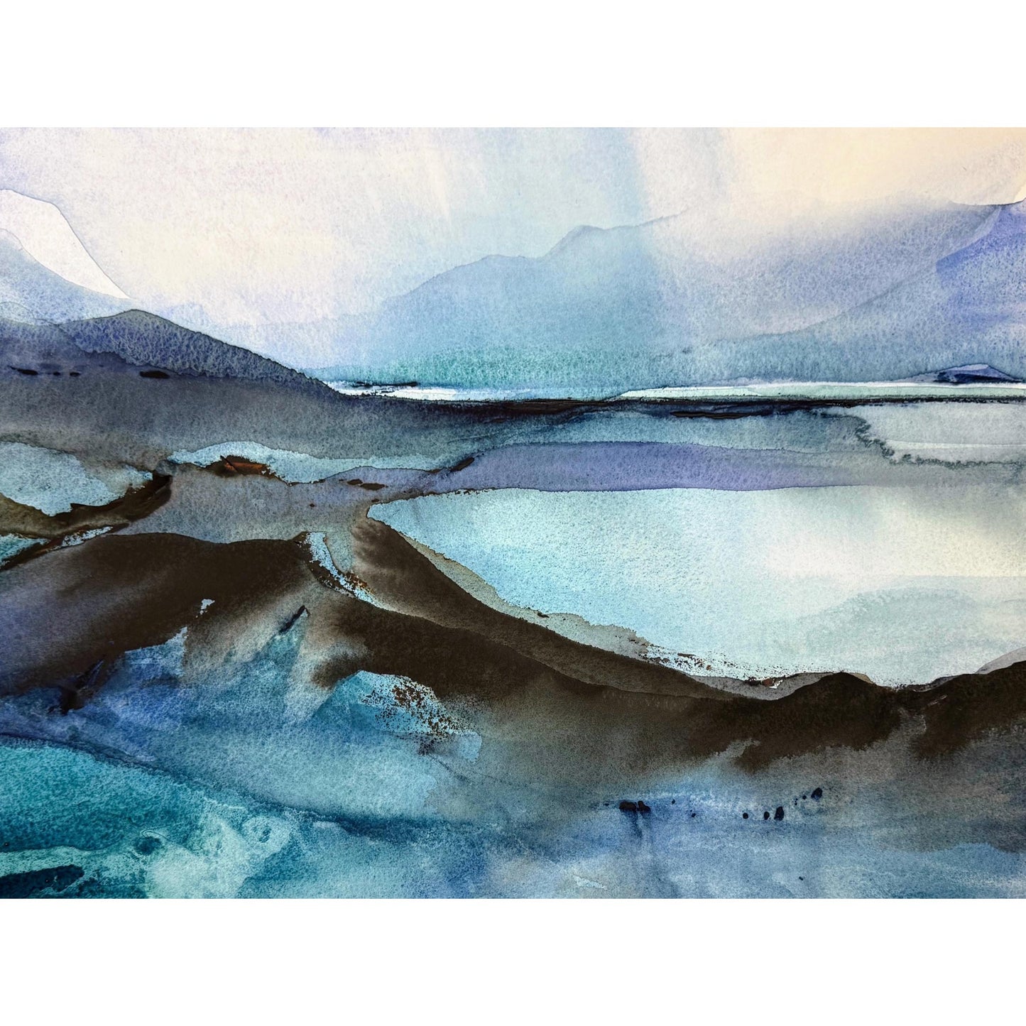 A Light Rain on the Loch | Watercolour