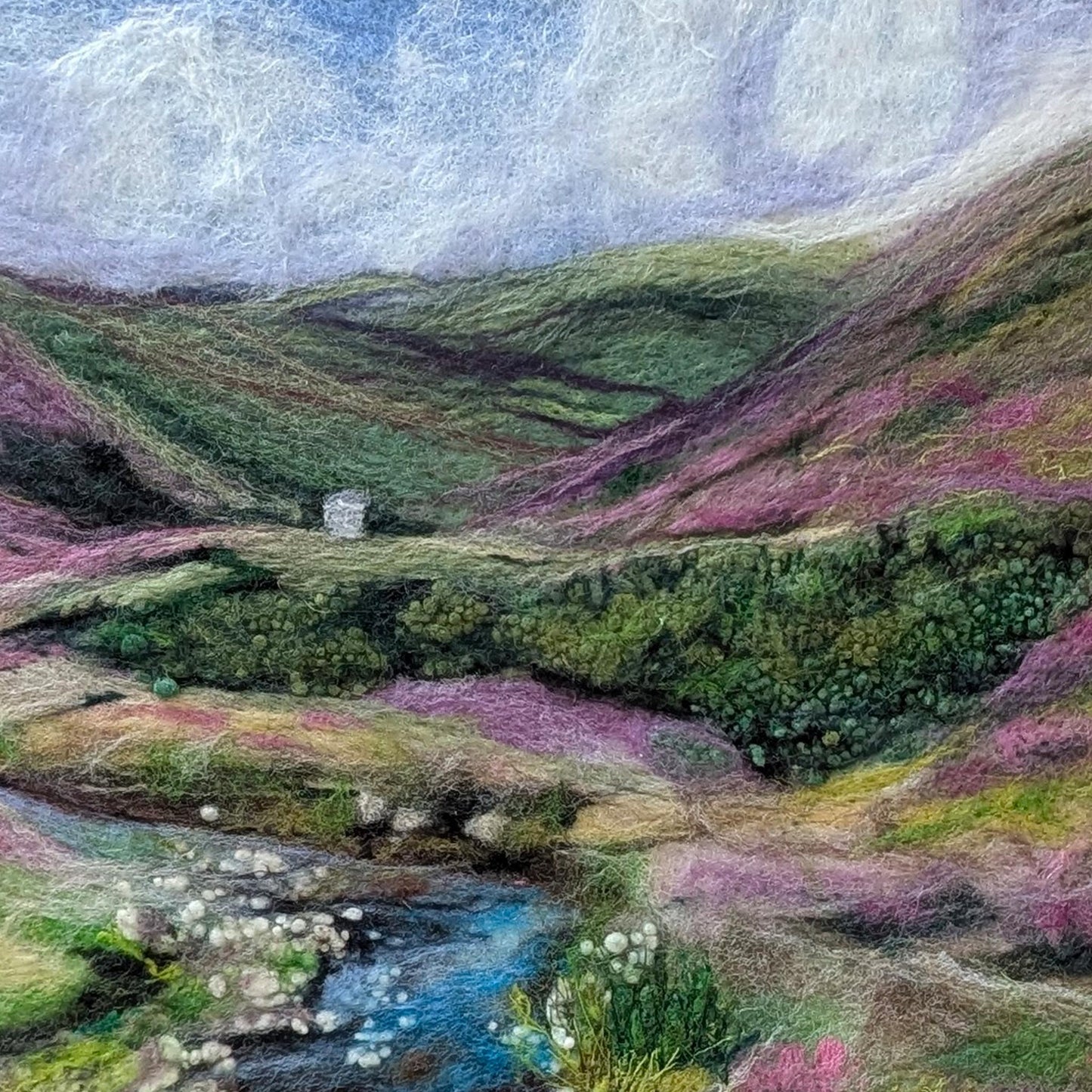 Allt Beag (Little Stream) | Felted landscape