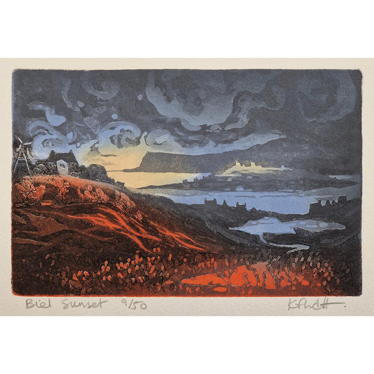 Biel Sunset 9/50 | Aquatint Etching