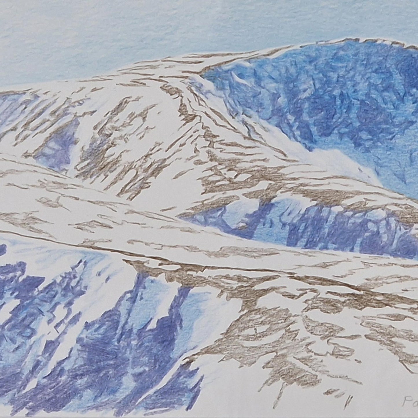 Cairngorm Snows | Coloured Pencil