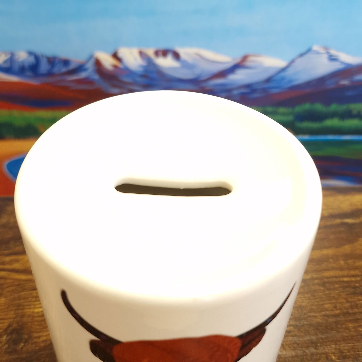 Highland Cow Piggy Bank | Ceramic