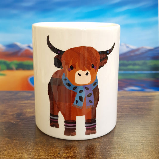 Highland Cow Piggy Bank | Ceramic