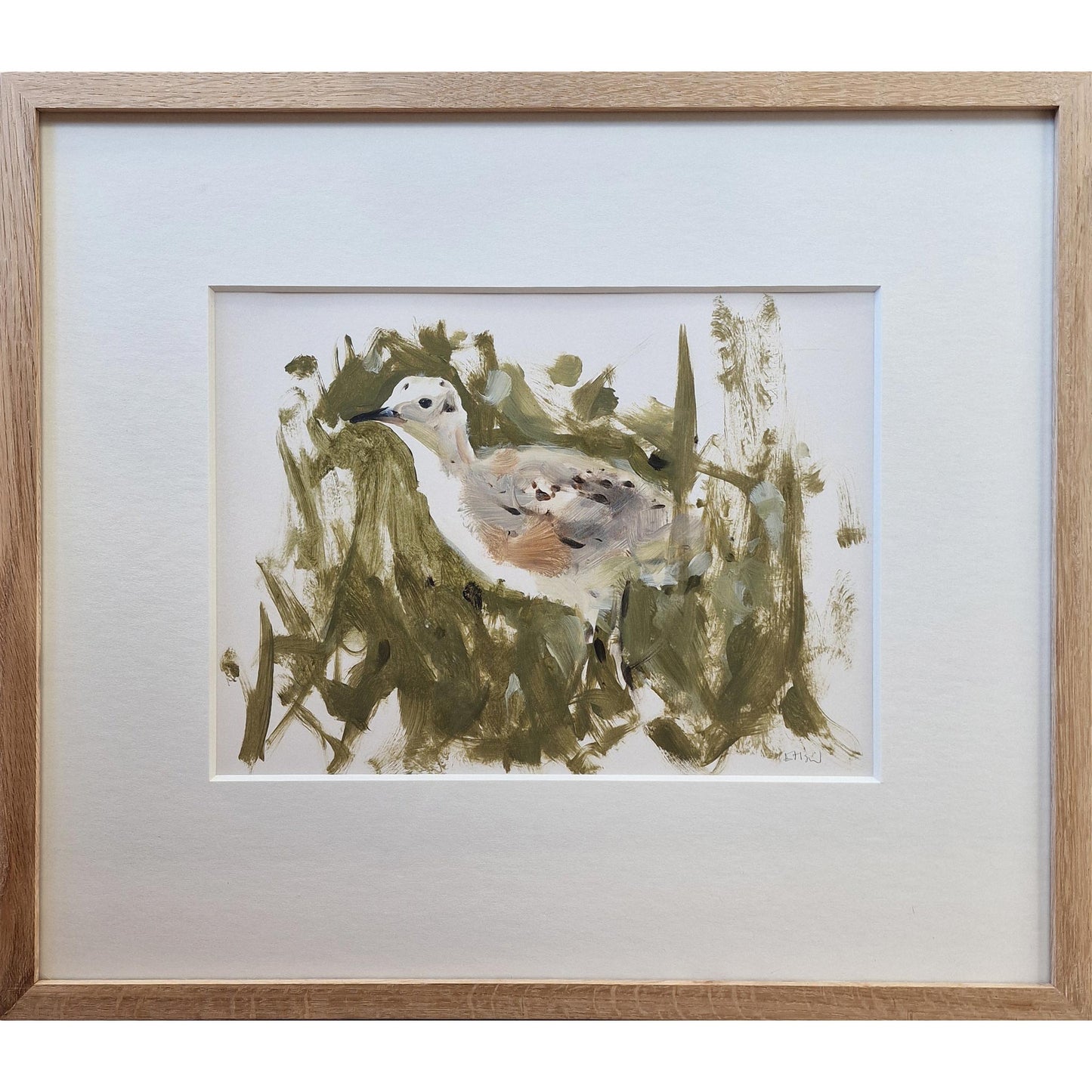 Curlew Chick, Chasing a Bug | Oil