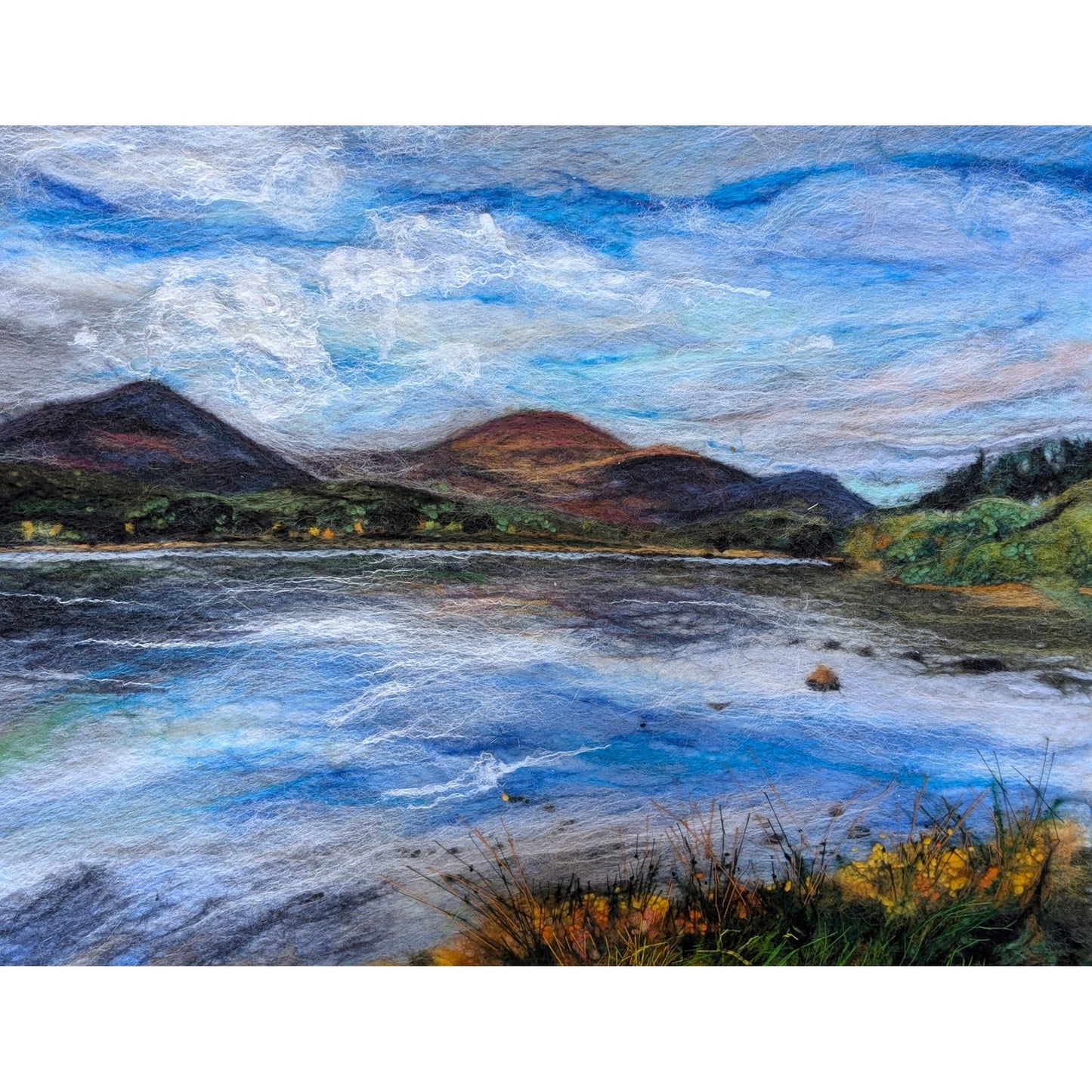 Faileas air an Loc (Reflection in the Loch) | Felted landscape
