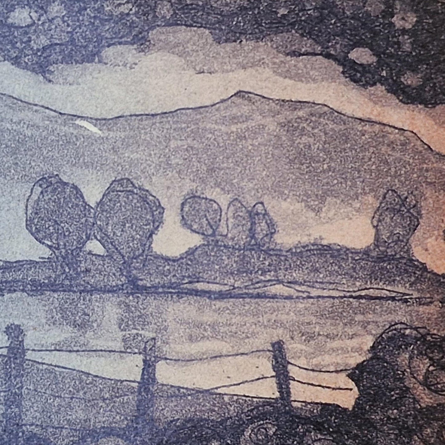 Fence & Tree 2/25 | Aquatint Etching