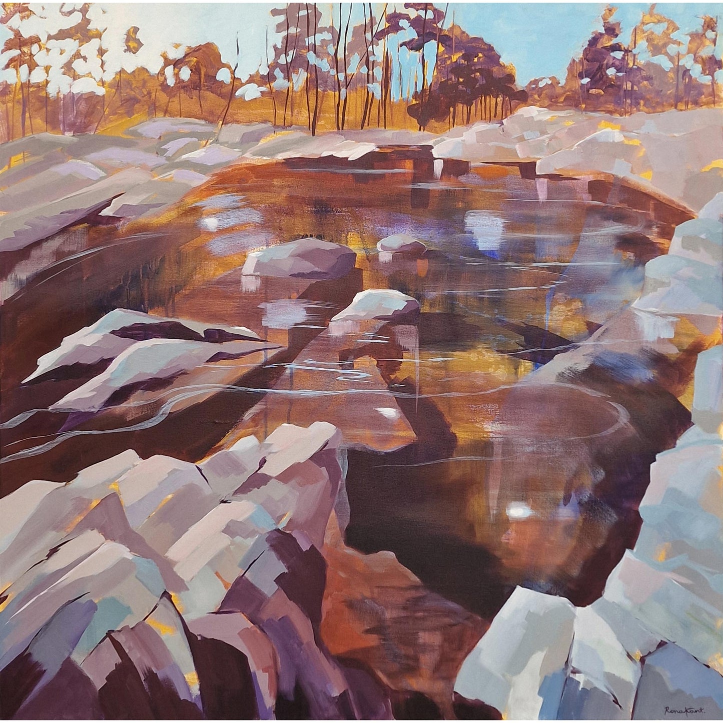 Feshie Pool 1 | Acrylic on canvas