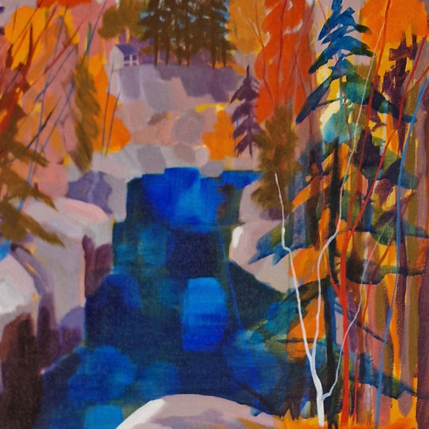 Findhorn Azure Blues | Acrylic on canvas