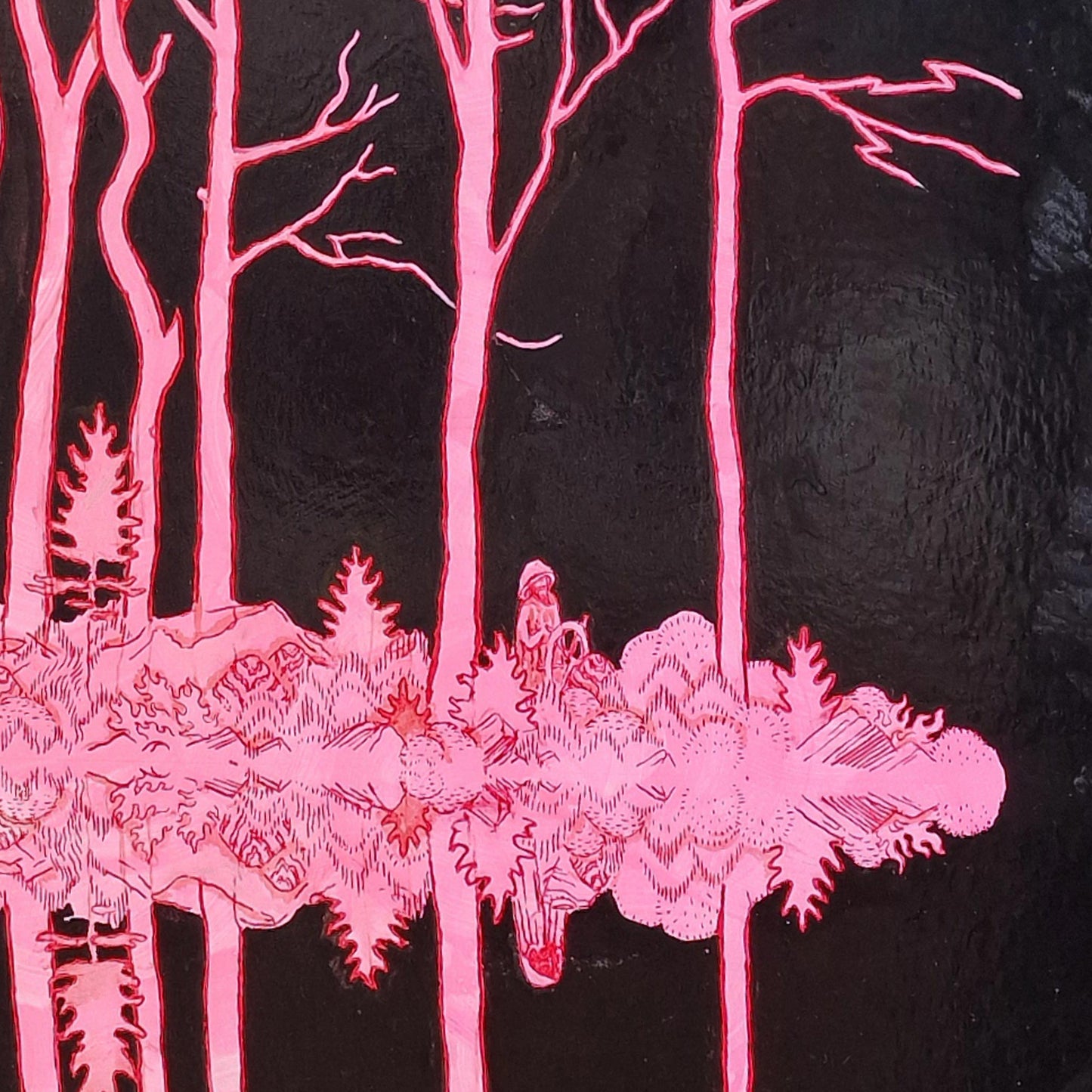Island Series: Mallachy | Ink, acrylic, pigment and varnish on board