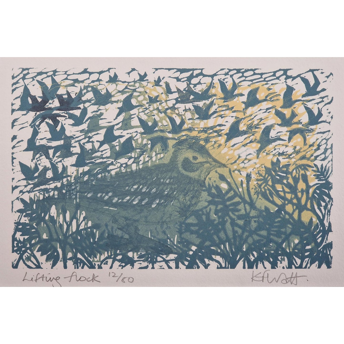 Lifting Flock 12/50 | Lino & Etching