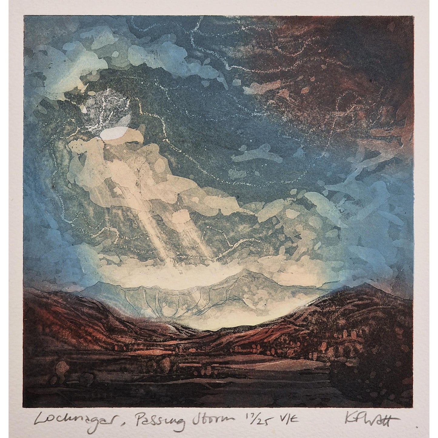 Lochnagar, Passing Storm 17/25 | Aquatint Etching