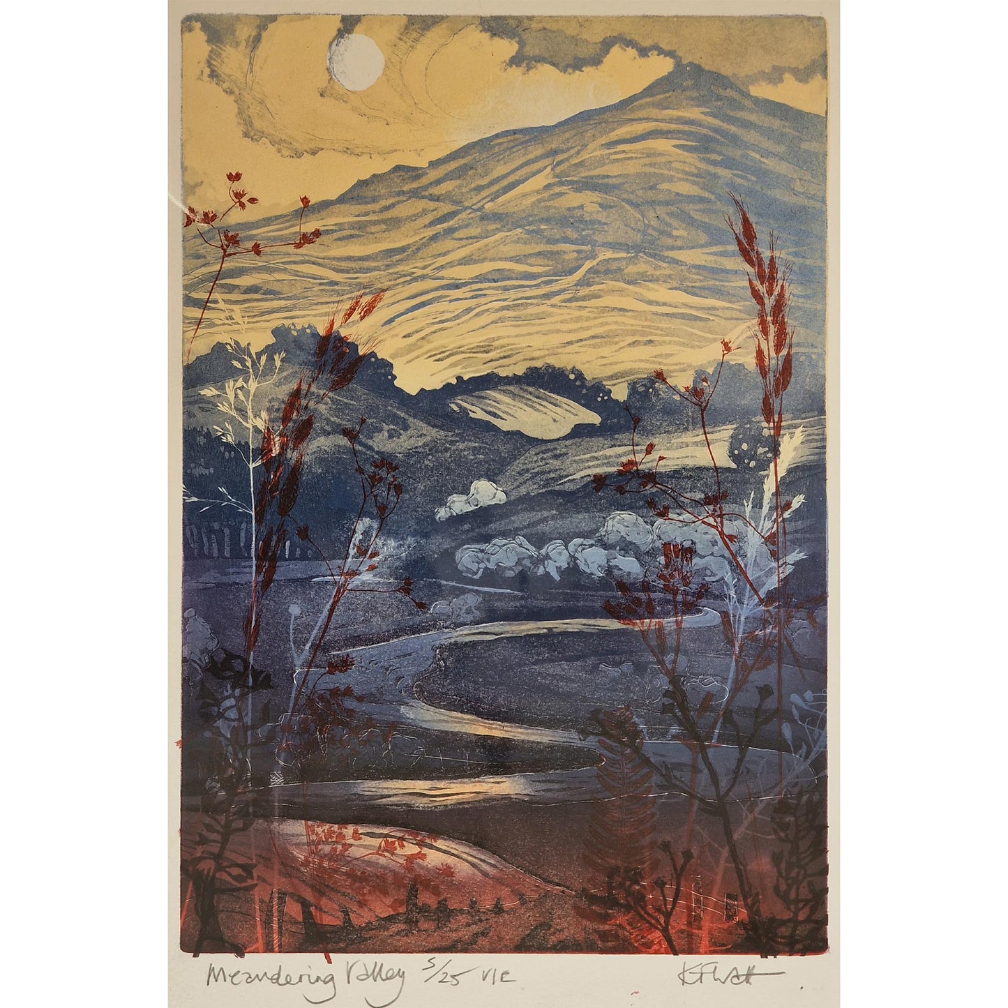 Meandering Valley 3/25 | Aquatint Etching