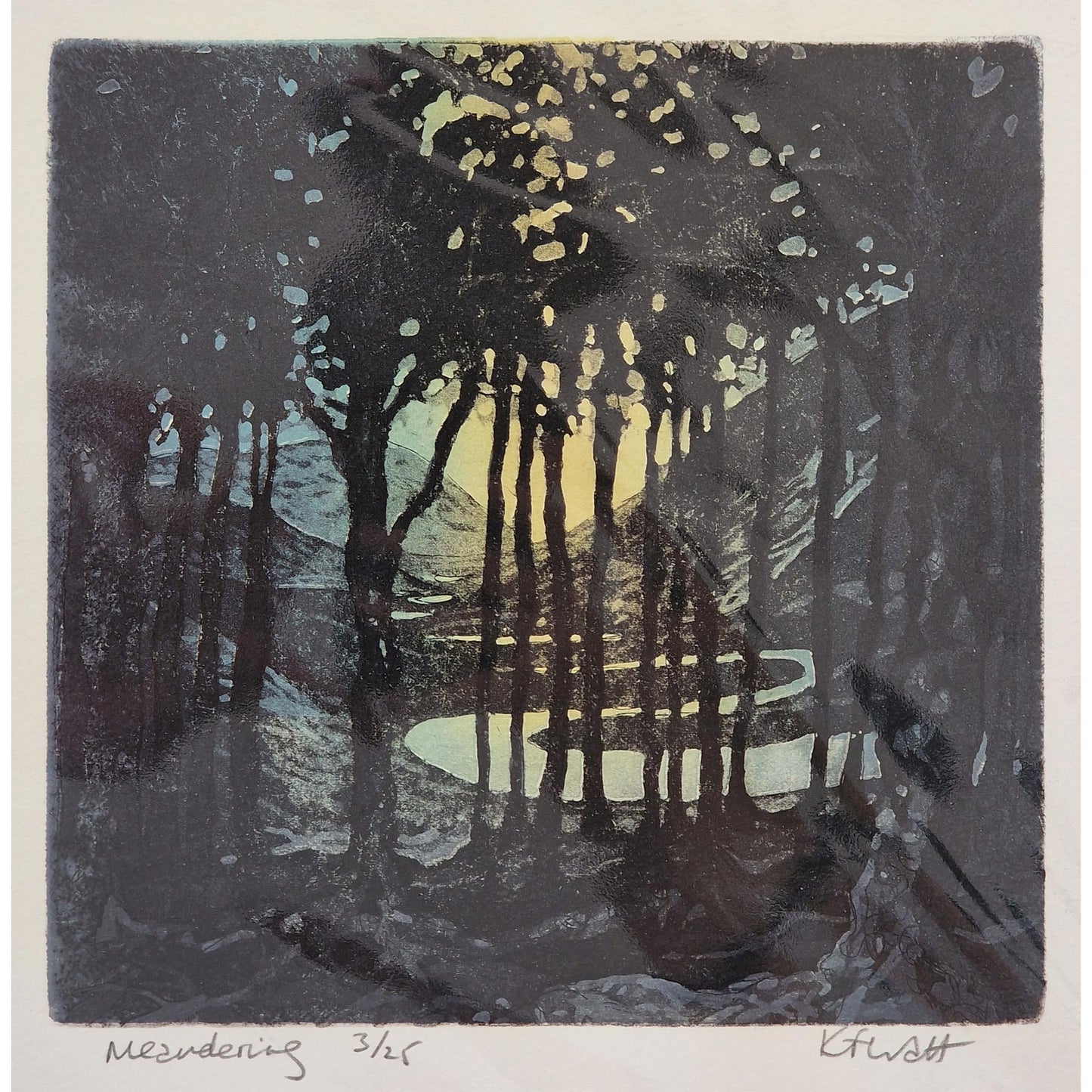Meandering 3/25 | Aquatint Etching