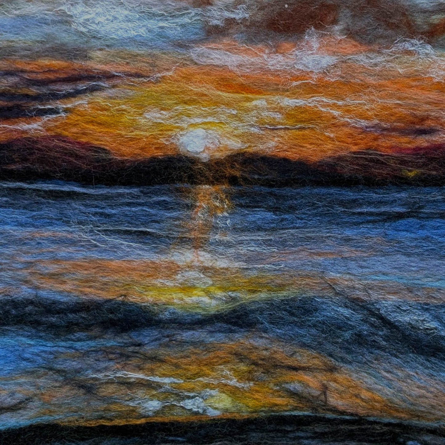 Mirror of the Evening Tide | Felted Landscape