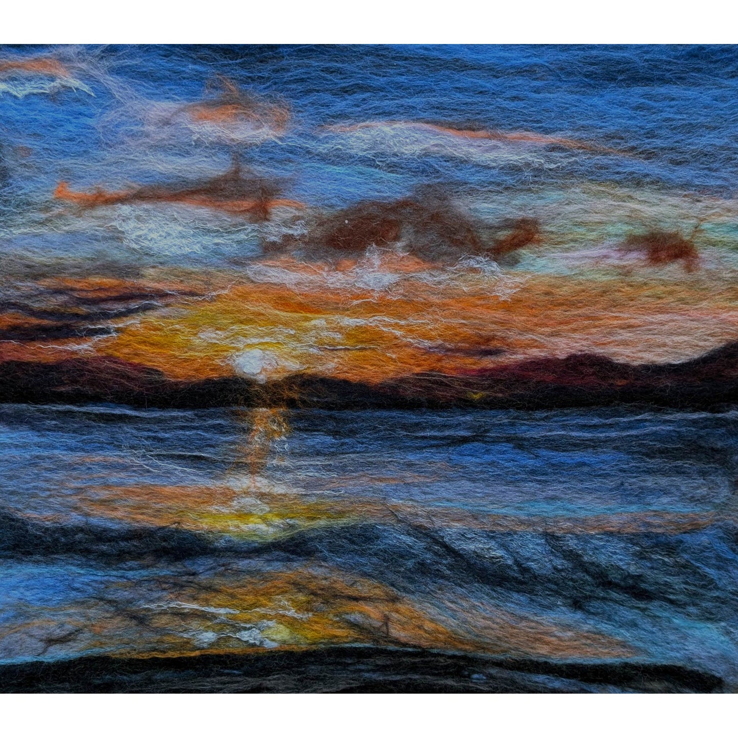Mirror of the Evening Tide | Felted Landscape