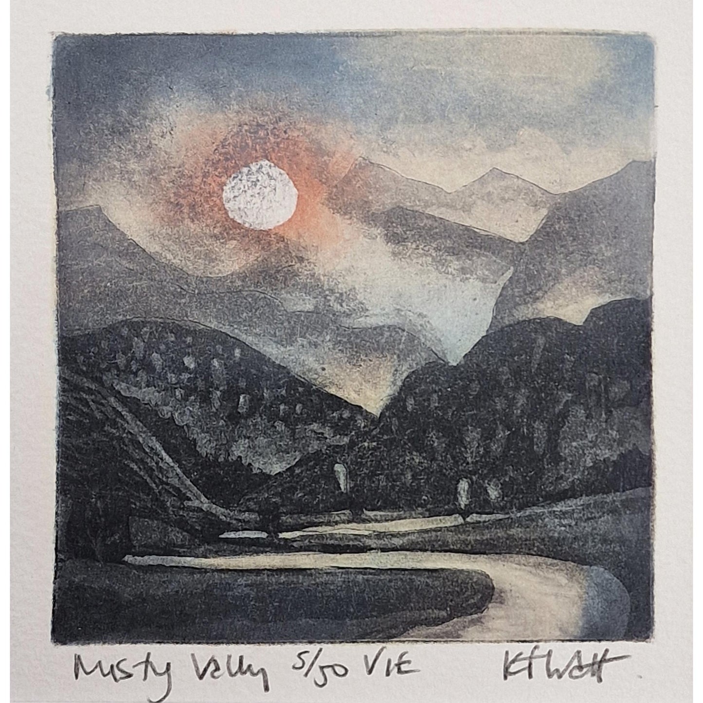 Misty Valley 5/50 | Aquatint Etching