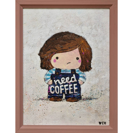 Need Coffee | Acrylic & Crayon