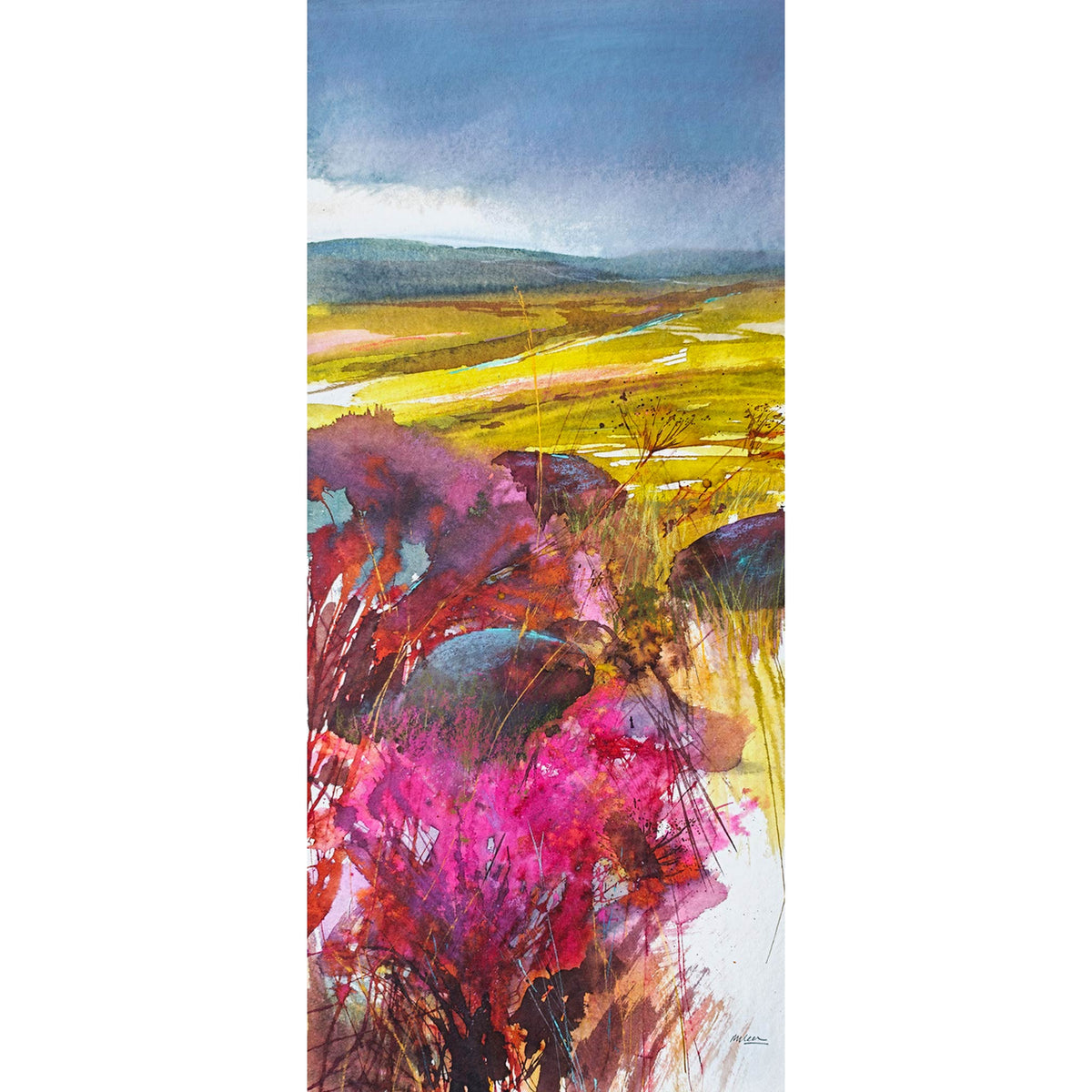 Heather on the Hills I | Mixed Media