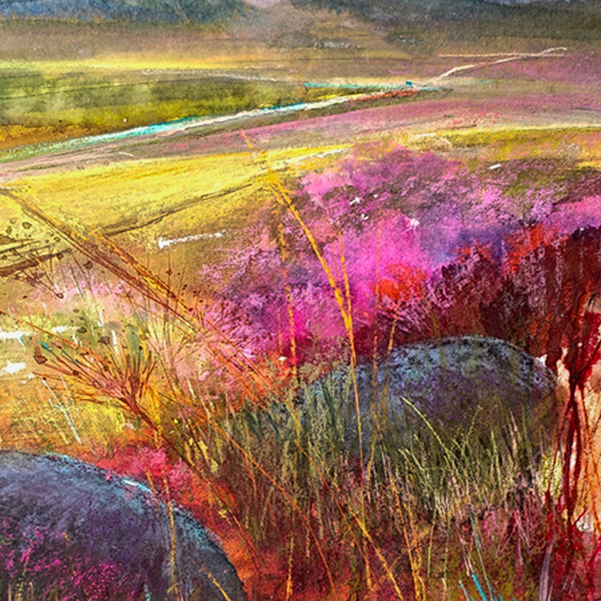 Heather on the Hills II | Mixed Media