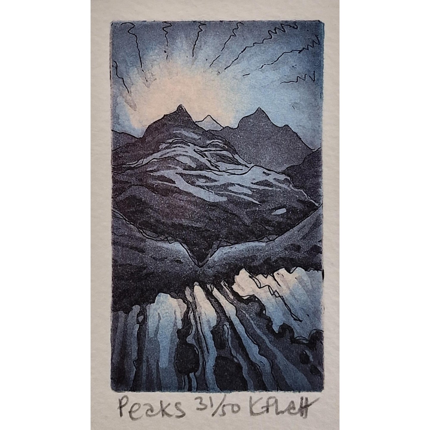 Peaks 3/50 | Aquatint Etching