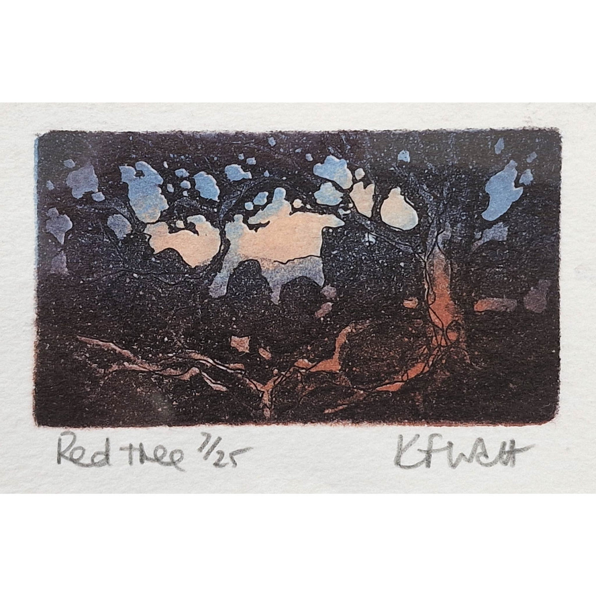 Red Tree 7/25 | Aquatint Etching