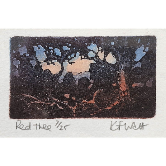 Red Tree 7/25 | Aquatint Etching