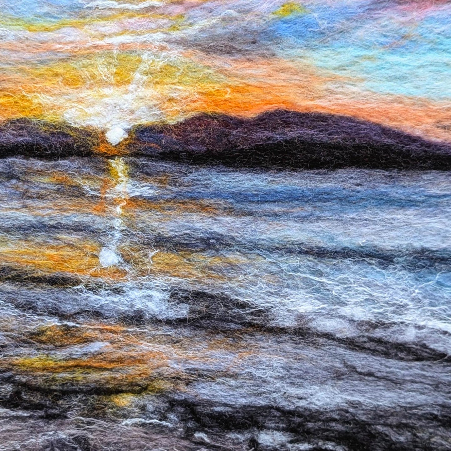 Ripples at Dusk | Felted landscape