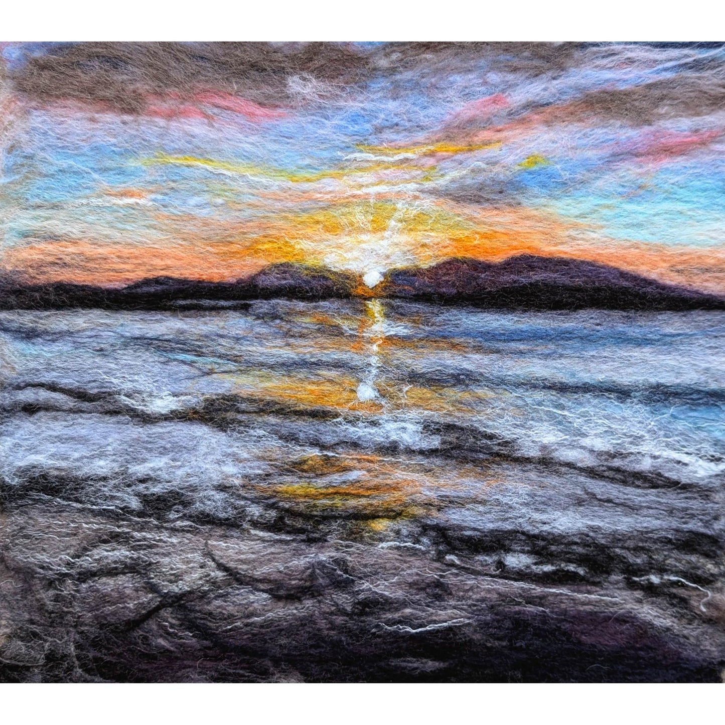 Ripples at Dusk | Felted landscape