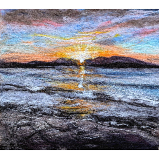 Ripples at Dusk | Felted landscape