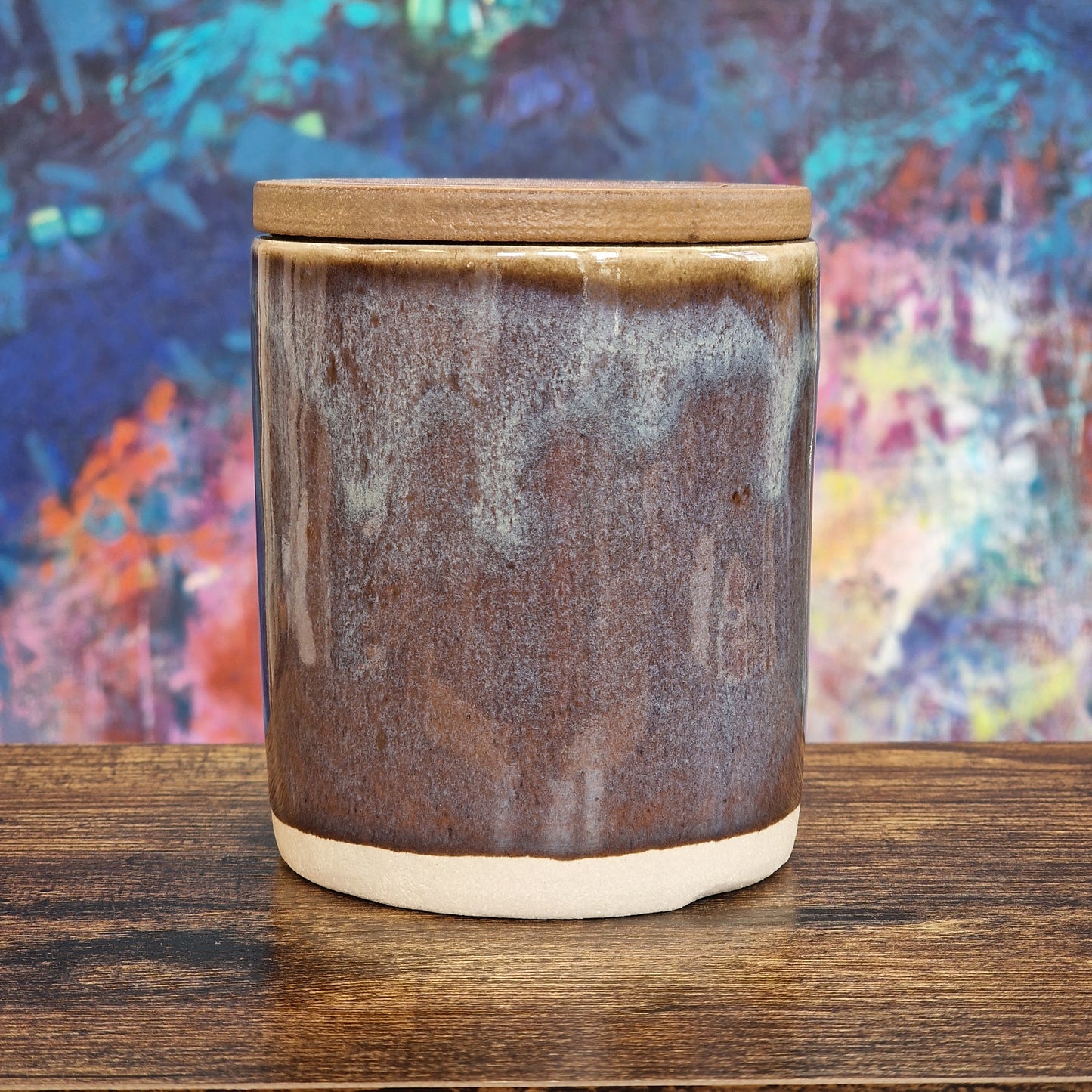 Handmade Ceramic Pot with Scented Candle | Sandalwood & Black Pepper