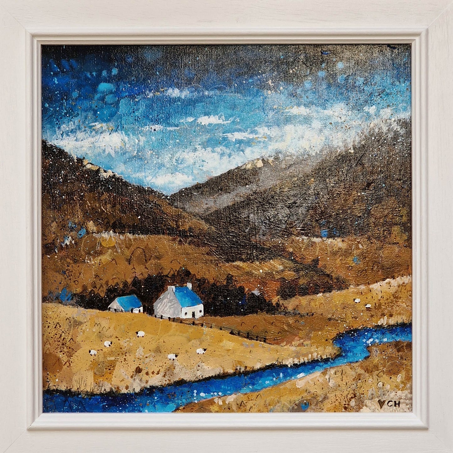Simon the Local Shepherd has Six Well-Behaved Sheep, but Victoria, She's Trouble | Acrylic & Crayon