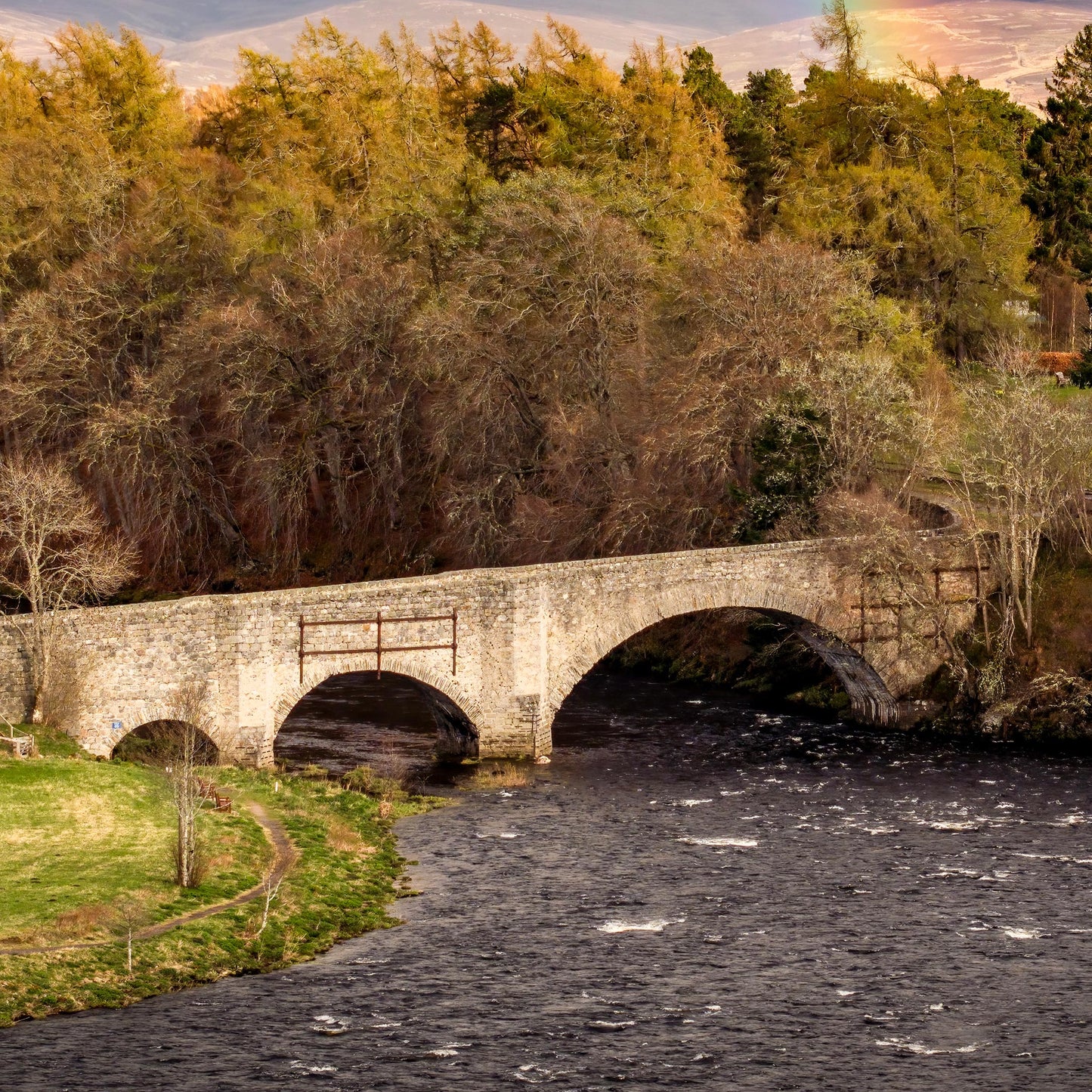 Spey Bridge Rainbow | Photograph