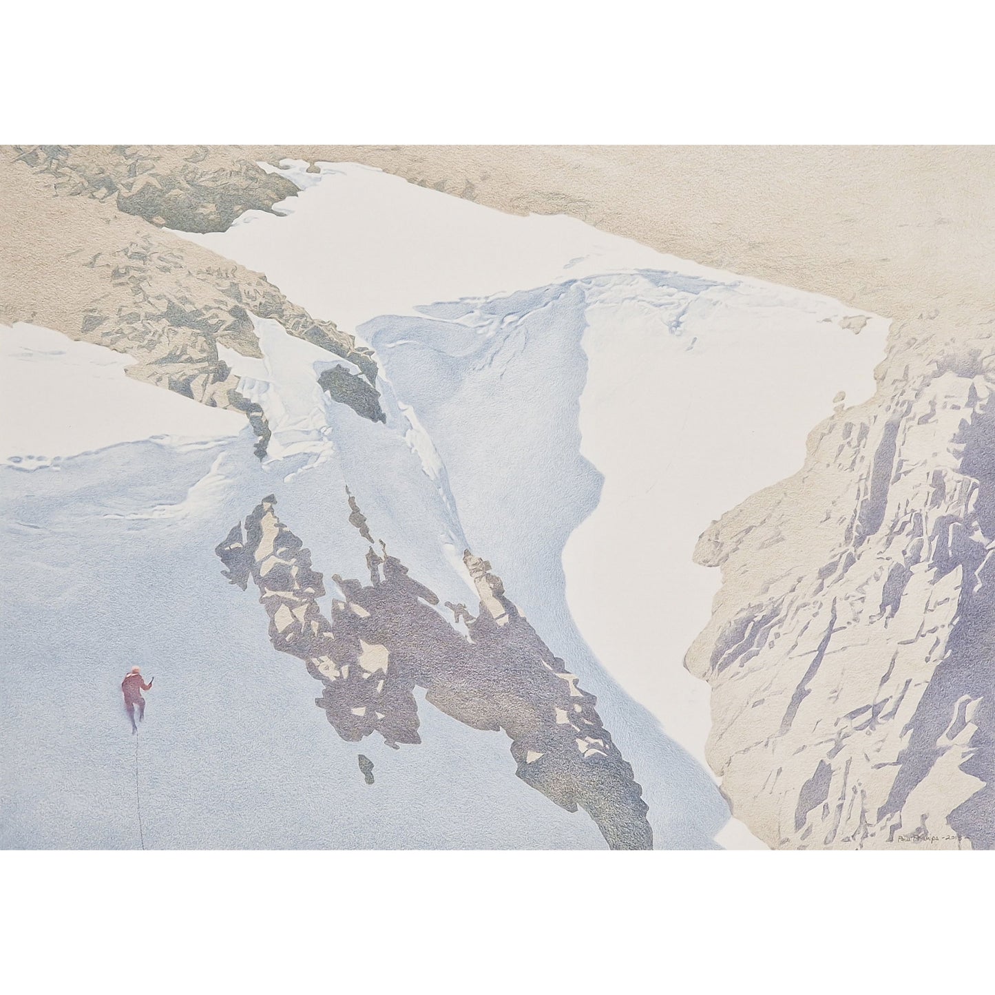 Spring Cornice Braeriach drawing by Paul Phillips