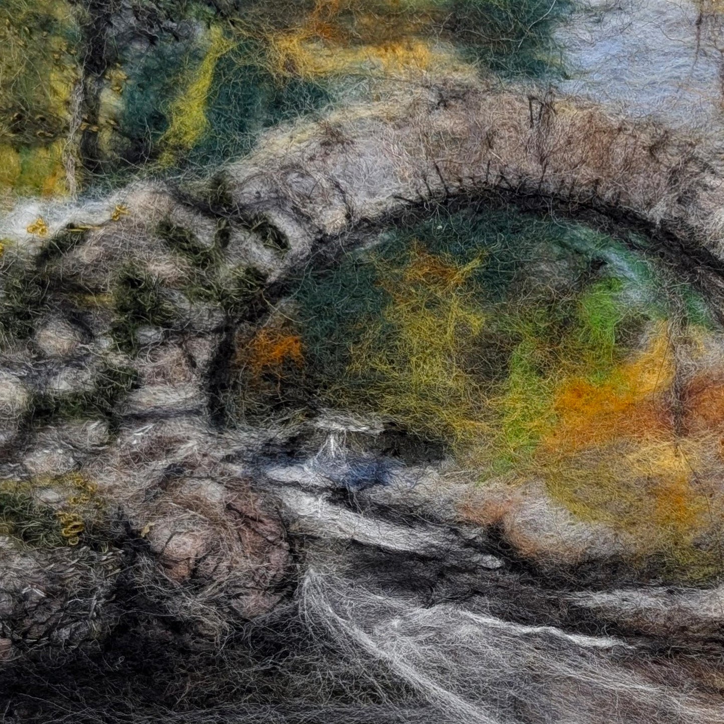 Sruth an Fhoghair’ (Autumn Flow) | Felted landscape