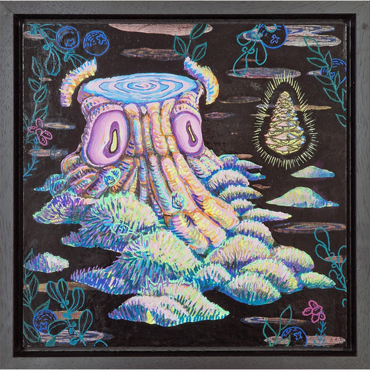 The Seer | Ink and acrylic on board