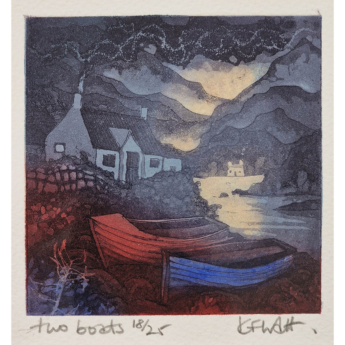 Two Boats 18/25 | Aquatint Etching