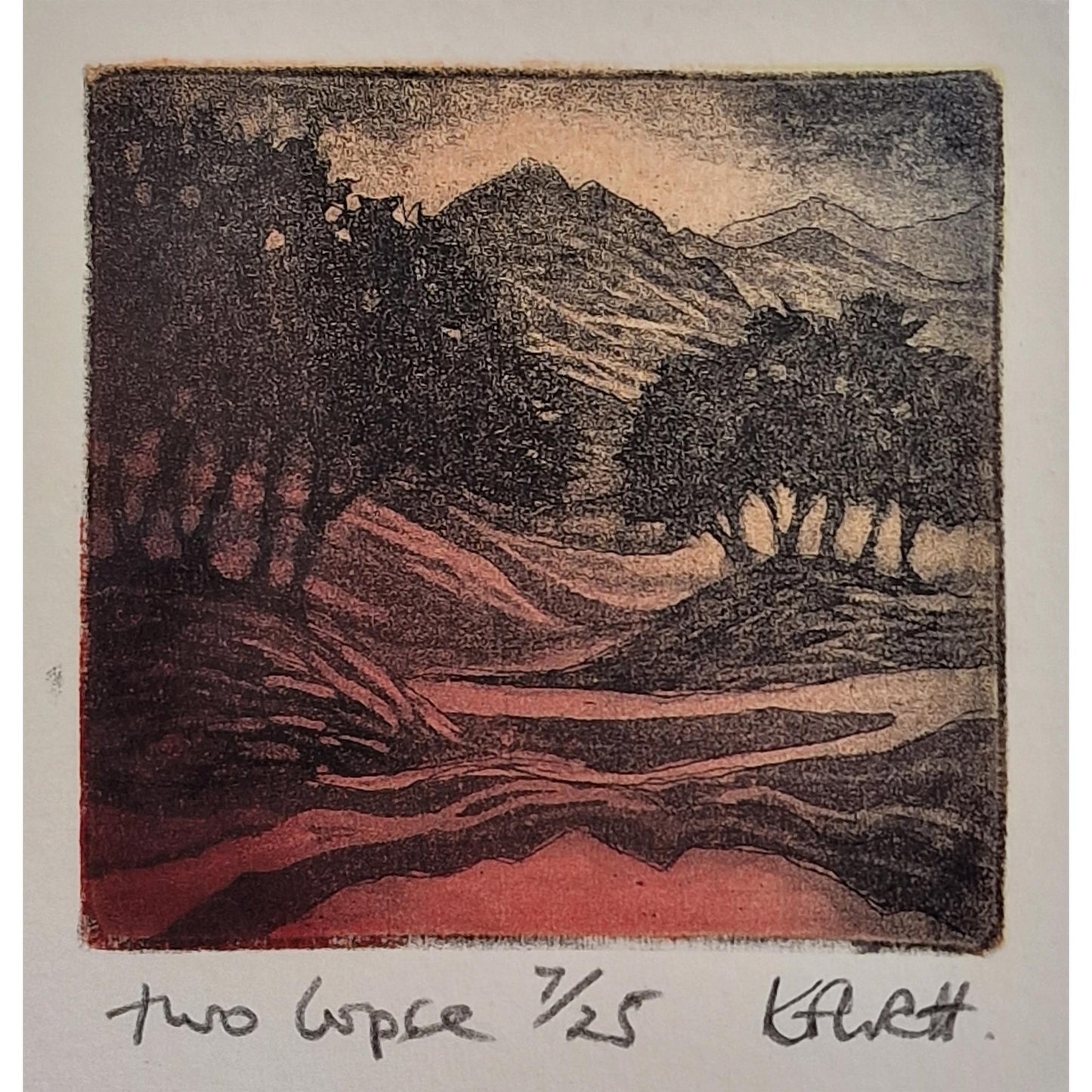 Two Copse 7/25 | Aquatint Etching