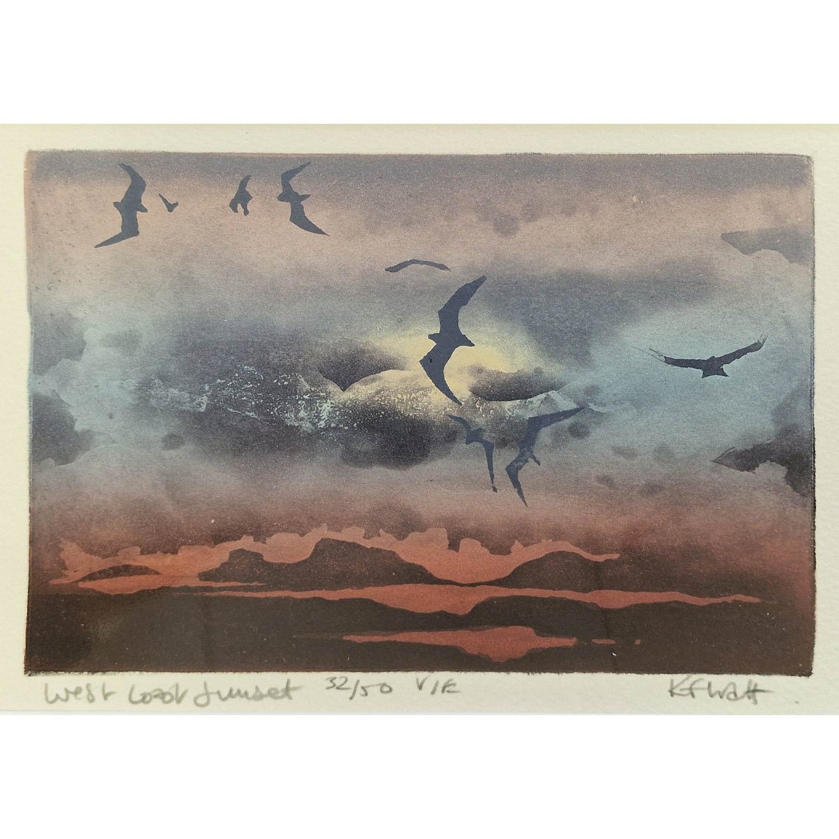 West Coast Sunset 32/50 | Aquatint Etching
