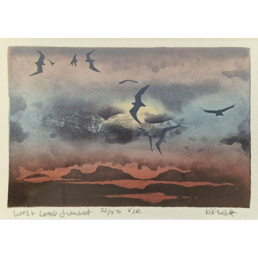 West Coast Sunset 32/50 | Aquatint Etching