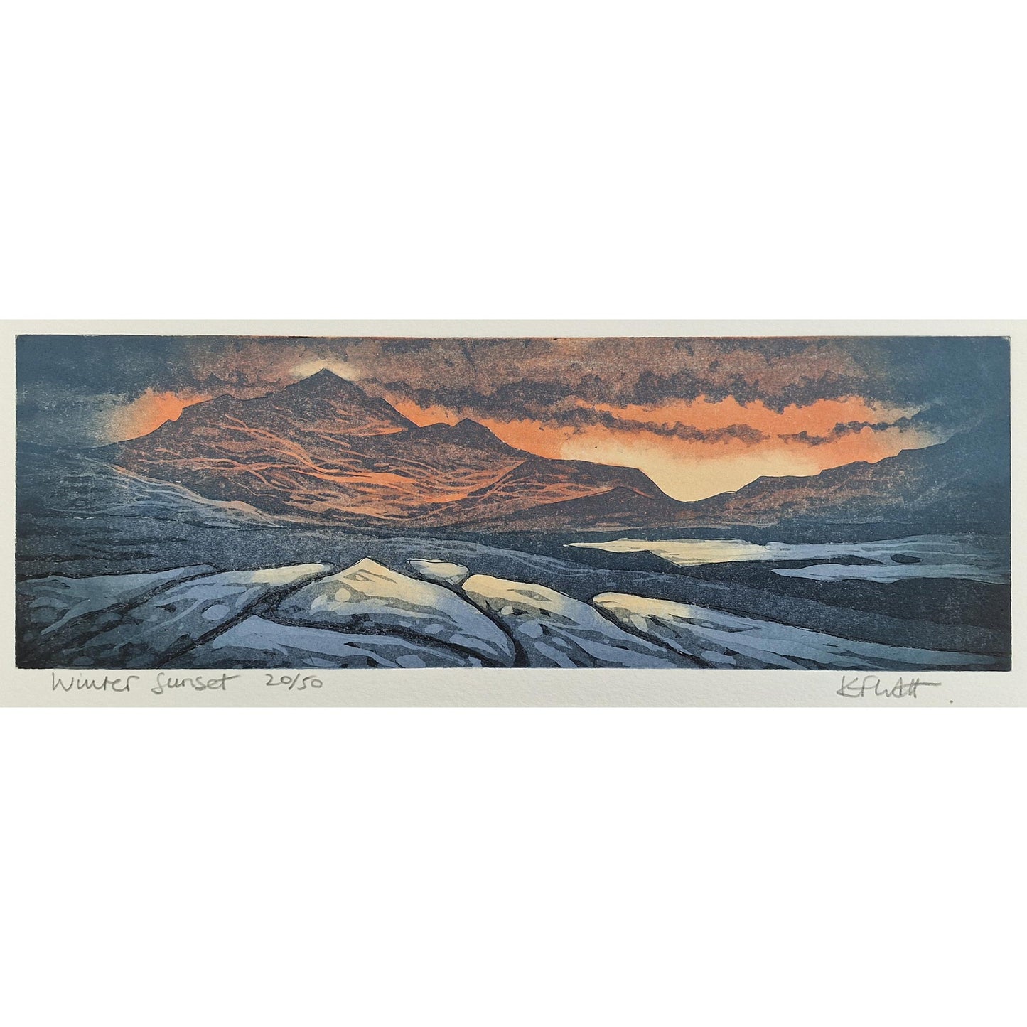 Winter Sunset 20/50 | Aquatint Etching