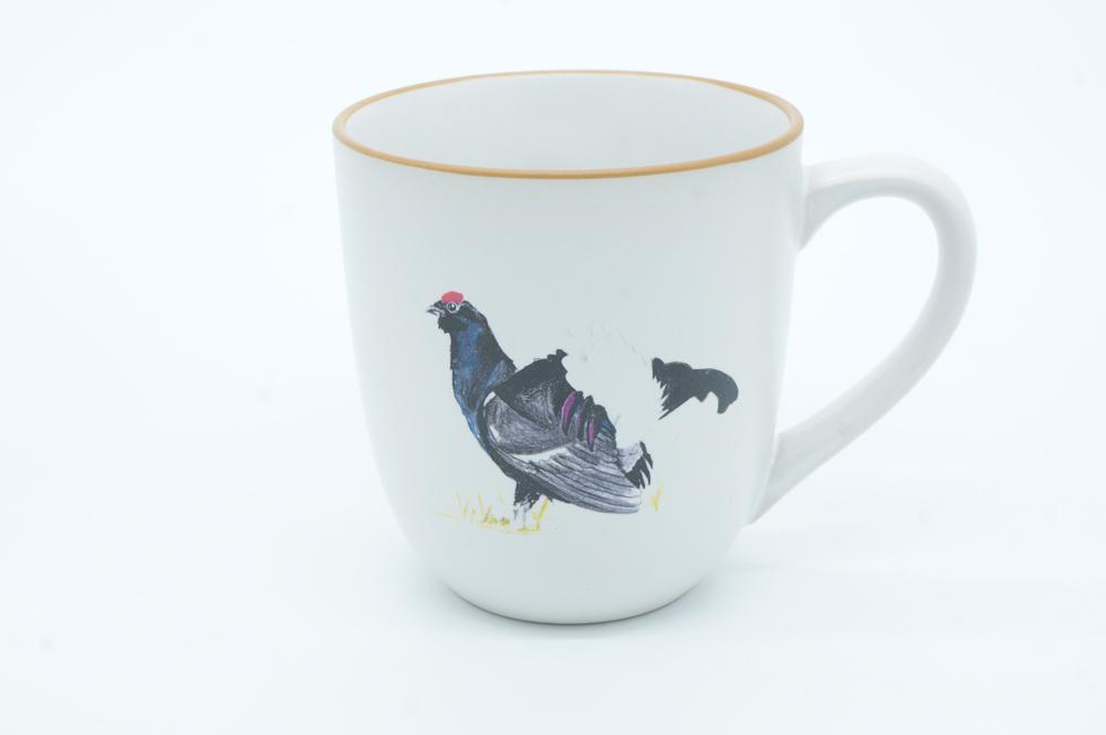 Black Grouse Chunky Mug by Angus Grant Art